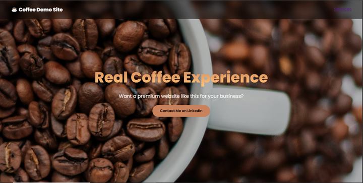 Coffee shop website project preview